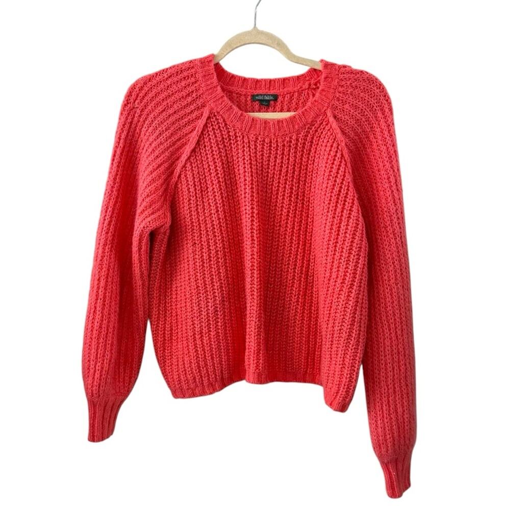Wild Fable Coral Chunky Knit Cropped Sweater – Size Large
